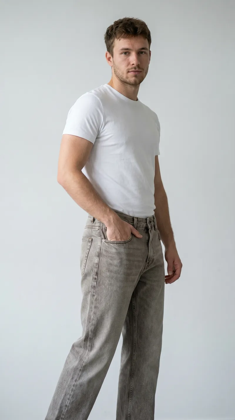 Мужские джинсы STRAIGHT (Кофейный графит)