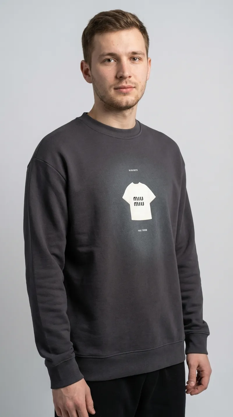 Мужской свитшот Графит (Dark Grey Melange)