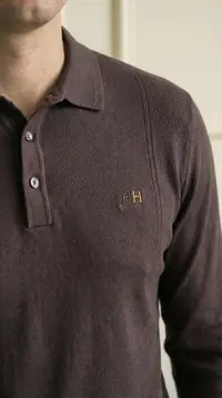 ПОЛО мужское в насыщенном кофейном оттенке (мокко) view 2