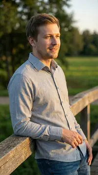 Мужская приталенная рубашка Slim Fit (Grey Melange) view 2