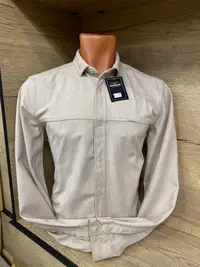 Мужская вельветовая рубашка Slim Fit (Бежевый песок) view 3